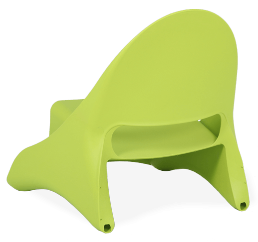 Cadeira em plástico com fibra de vidro, para uso exterior, proteção contra raios UV, reciclável, empilhável. Fabricado em Portugal, Plásticos Joluce.